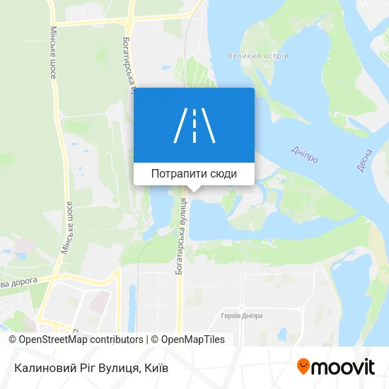Карта Калиновий Ріг Вулиця