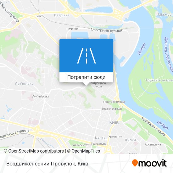 Карта Воздвиженський Провулок