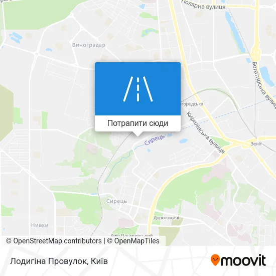 Карта Лодигіна Провулок