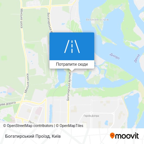 Карта Богатирський Проїзд