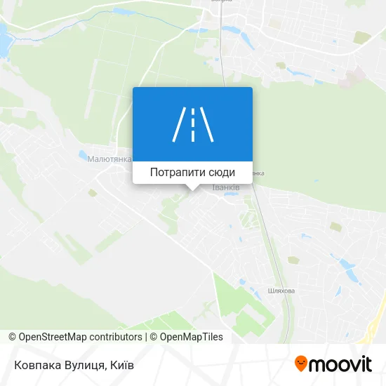Карта Ковпака Вулиця