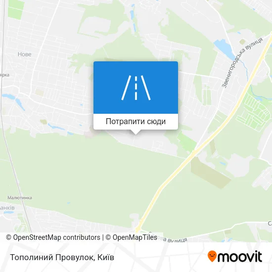 Карта Тополиний Провулок
