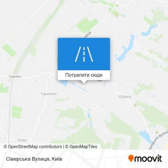 Карта Сіверська Вулиця