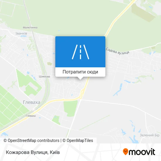 Карта Кожарова Вулиця