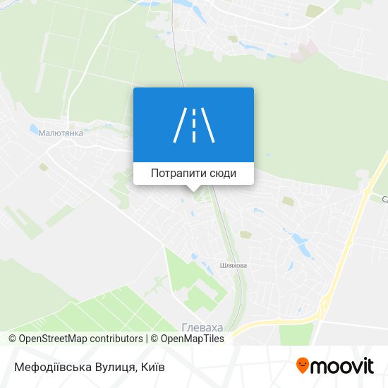 Карта Мефодіївська Вулиця