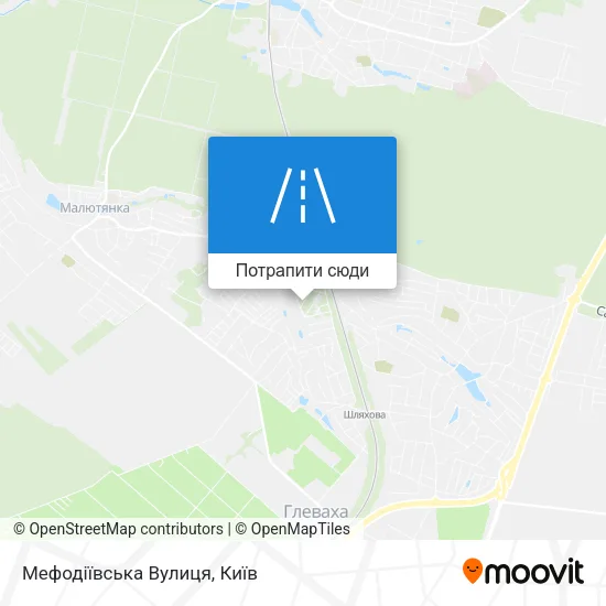 Карта Мефодіївська Вулиця