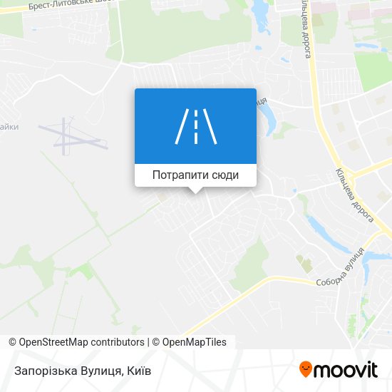 Карта Запорізька Вулиця