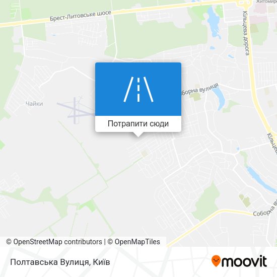 Карта Полтавська Вулиця