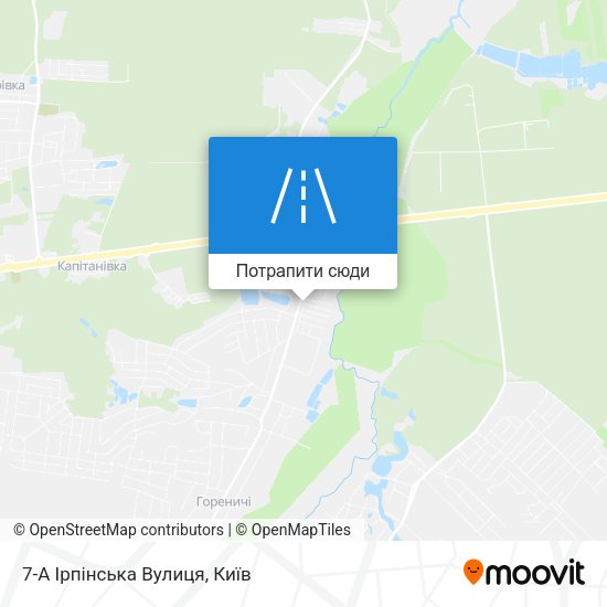 Карта 7-А Ірпінська Вулиця