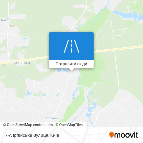 Карта 7-А Ірпінська Вулиця