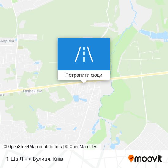 Карта 1-Ша Лінія Вулиця