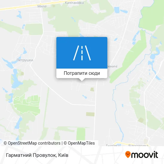 Карта Гарматний Провулок