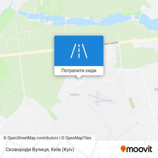 Карта Сковороди Вулиця