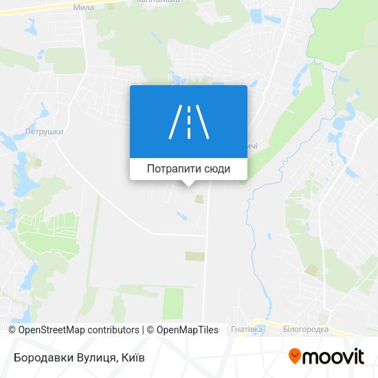 Карта Бородавки Вулиця
