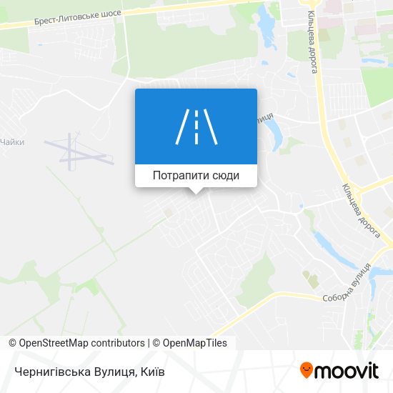 Карта Чернигівська Вулиця