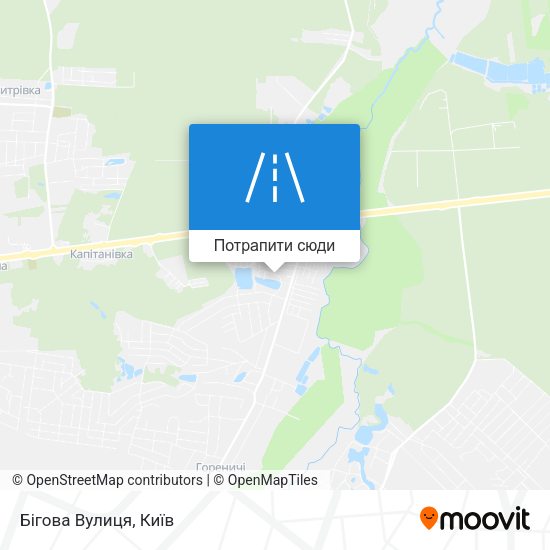 Карта Бігова Вулиця