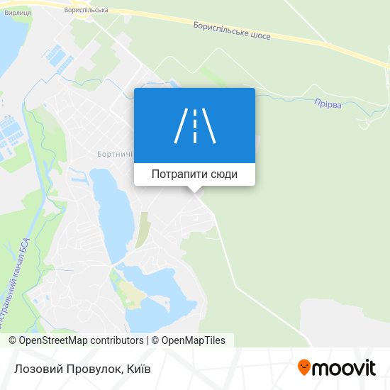 Карта Лозовий Провулок