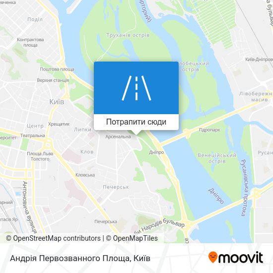 Карта Андрія Первозванного Площа