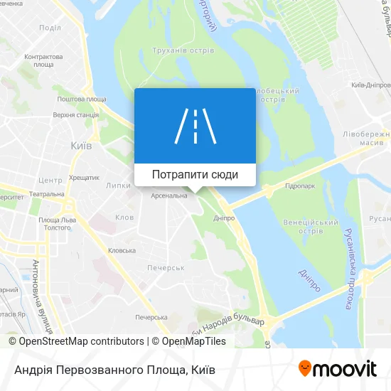 Карта Андрія Первозванного Площа