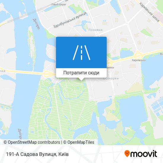 Карта 191-А Садова Вулиця