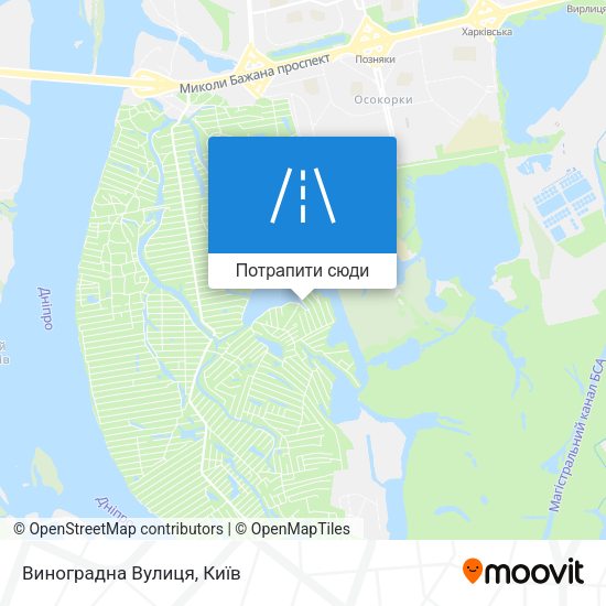 Карта Виноградна Вулиця