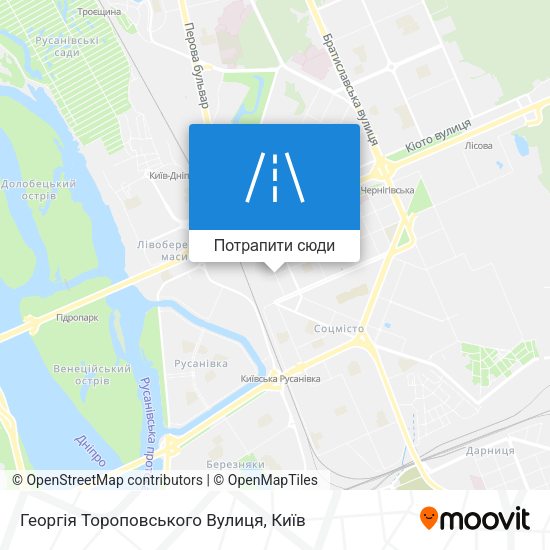Карта Георгія Тороповського Вулиця