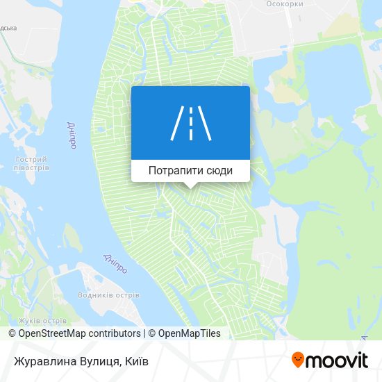 Карта Журавлина Вулиця