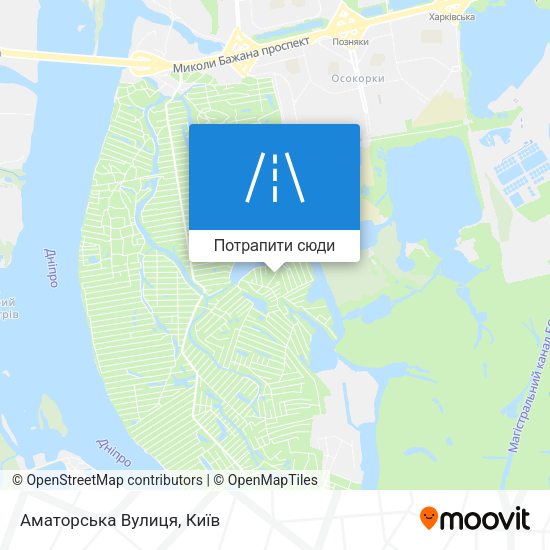 Карта Аматорська Вулиця