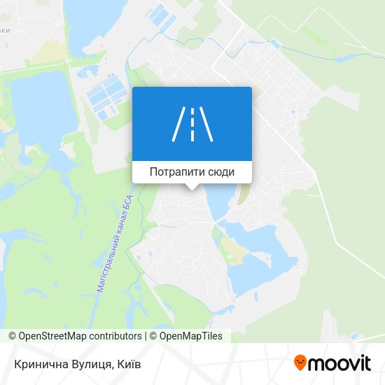 Карта Кринична Вулиця
