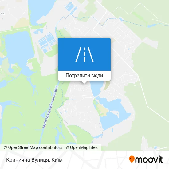 Карта Кринична Вулиця