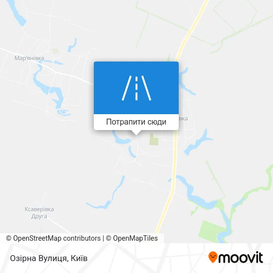 Карта Озірна Вулиця