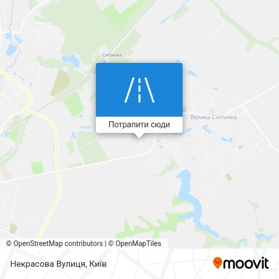 Карта Некрасова Вулиця