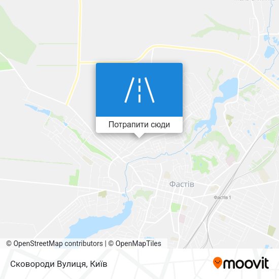 Карта Сковороди Вулиця