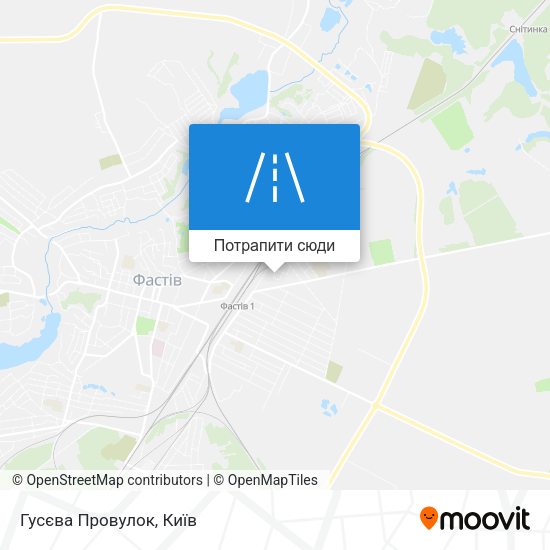 Карта Гусєва Провулок
