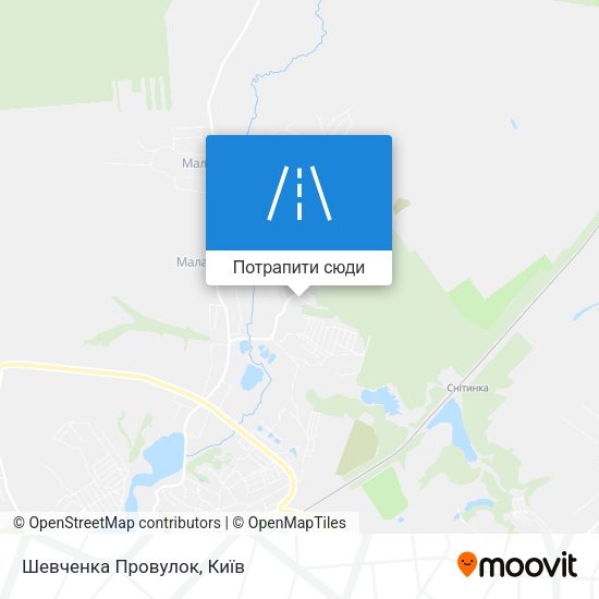 Карта Шевченка Провулок