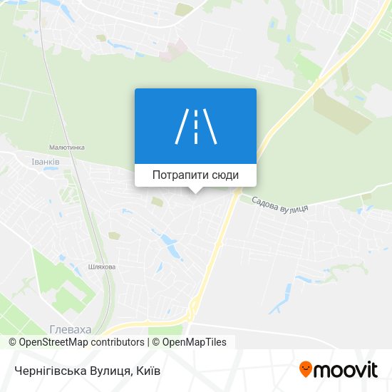 Карта Чернігівська Вулиця