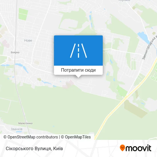 Карта Сікорського Вулиця