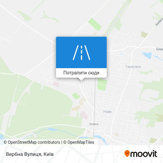 Карта Вербна Вулиця