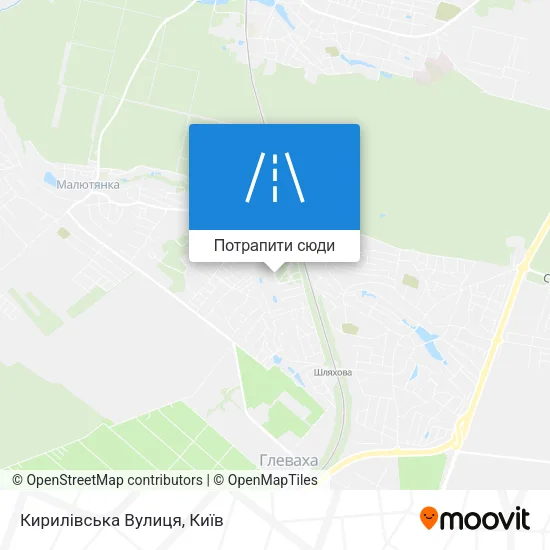 Карта Кирилівська Вулиця