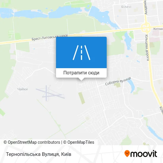 Карта Тернопільська Вулиця