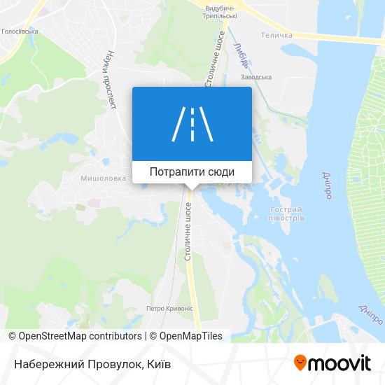 Карта Набережний Провулок