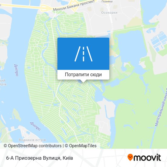 Карта 6-А Приозерна Вулиця