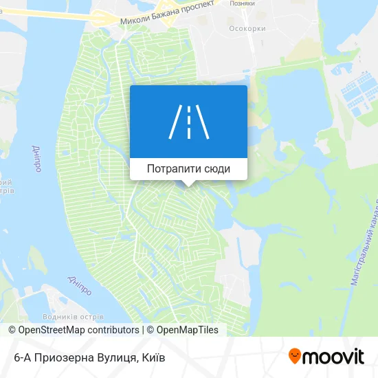 Карта 6-А Приозерна Вулиця