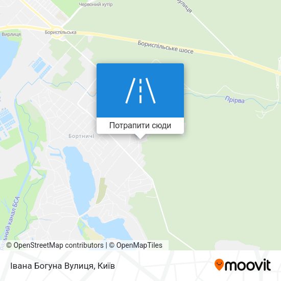 Карта Івана Богуна Вулиця