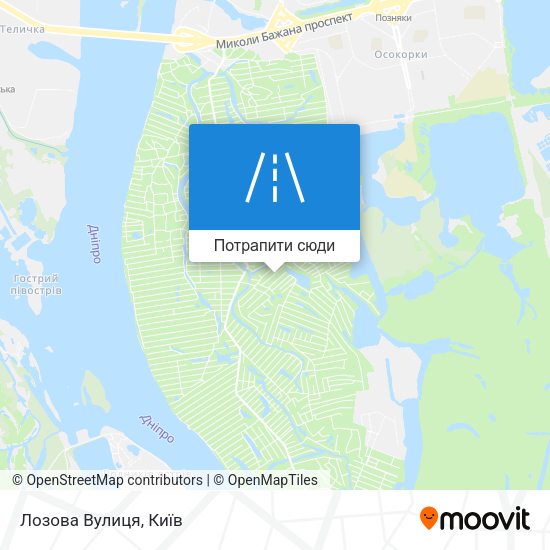 Карта Лозова Вулиця