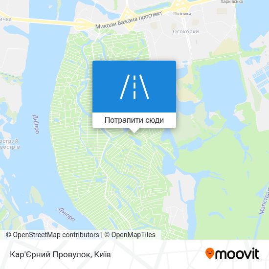 Карта Кар'Єрний Провулок