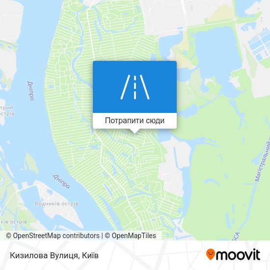 Карта Кизилова Вулиця