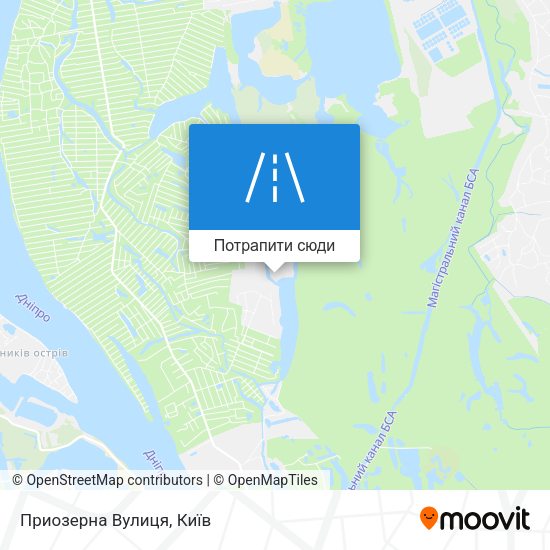 Карта Приозерна Вулиця