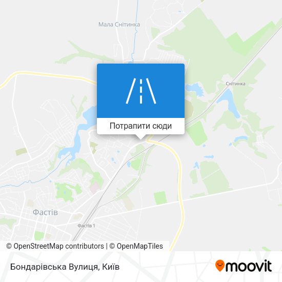 Карта Бондарівська Вулиця