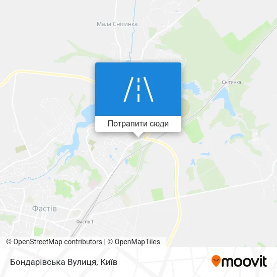 Карта Бондарівська Вулиця
